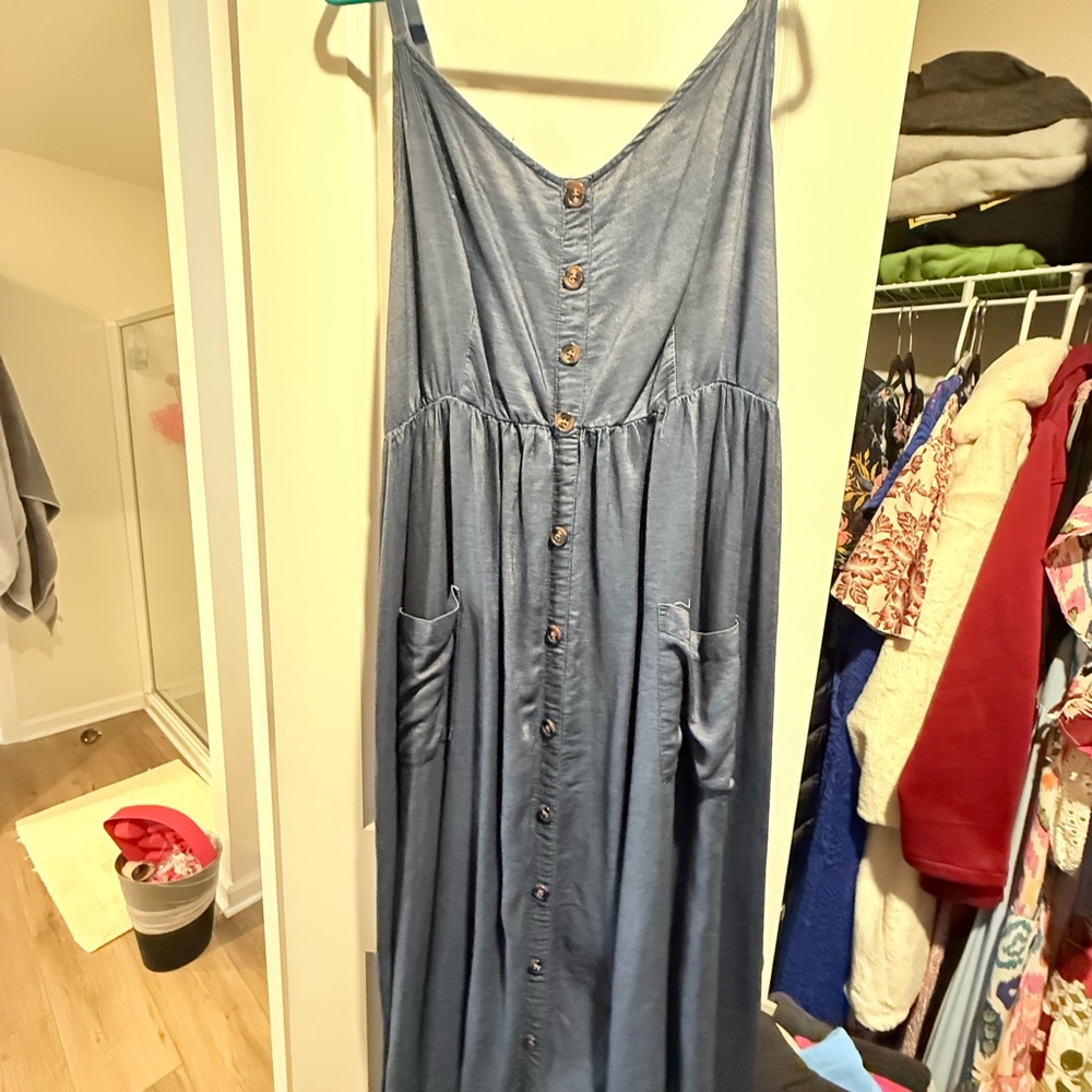 Torrid Denim Blue Button-Down Top